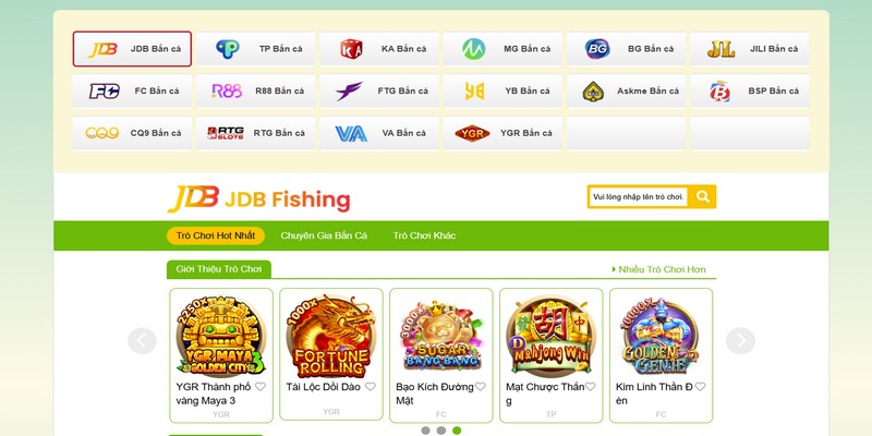Các sảnh bắn cá hot được người chơi yêu thích